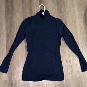 Ambiance Black Long Sleeve Turtleneck Tee